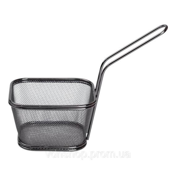 Кошик сервірувальний для картоплі фрі та снеків 13×11×7 см Чорний HP-19-4-L-B | Зображення 1