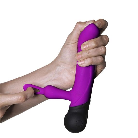 Вибратор с вращением ствола Adrien Lastic Mini Bonnie с петелькой для пальчика | Зображення 3