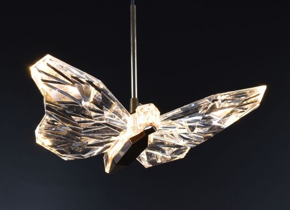 Люстра світлодіодна підвісна LED світильник для квартири на стелю лед 26523 Золото 25-110х15х25 см. | Зображення 6