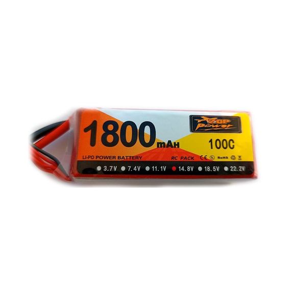 Акумулятор для квардокоптерів ZOP Power 14.8v 1800 mAh Li-Po 4s 100C XT60 | Зображення 1