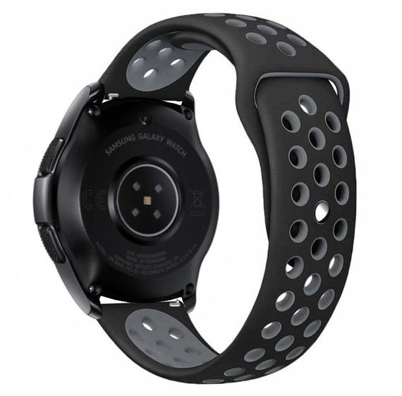 Спортивний ремінець Primo Perfor Sport годинника для Samsung Galaxy Watch 42 mm (SM-R810) - Black&Grey | Зображення 1