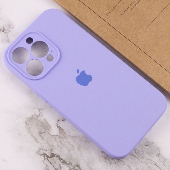Чехол Silicone Case Full Camera Protective (AA) для Apple iPhone 15 Pro (6.1") Сиреневый / Dasheen | Зображення 3