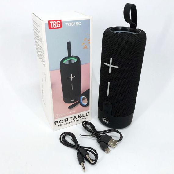 Портативная Bluetooth колонка TG619C FM-радио USB/TF с ремешком. RL-984 Цвет: черный | Зображення 4