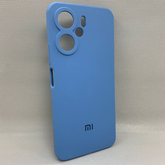 Чохол з логотипом для Xiaomi Redmi 13C / Poco C65 / Poco M6 5G | Протиударний | Soft Touch | Блакитний