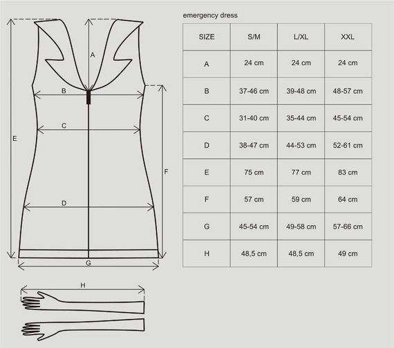 Еротичний костюм медсестри Obsessive Emergency dress S/M, white, сукня, стринги, рукавички, чепчик, Sex Aura | Зображення 3