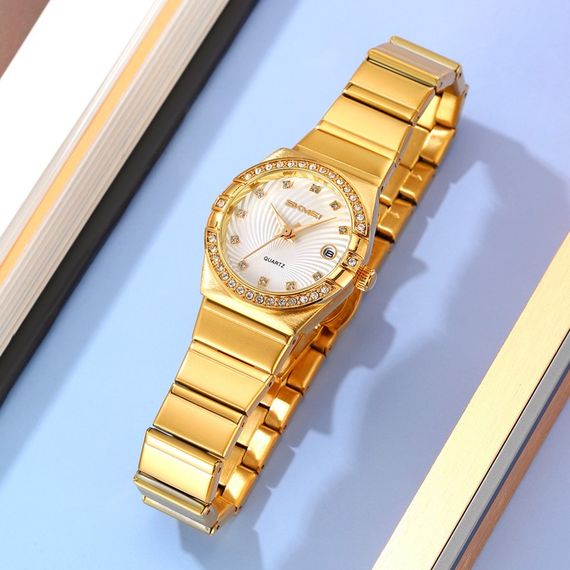 Жіночий класичний годинник Skmei 2342GD Gold | Зображення 3