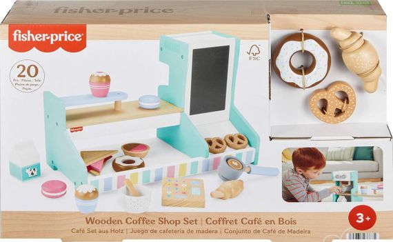Дерев'яний ігровий набір Fisher-Price Кав'ярня Wooden Coffee Shop Set | Зображення 1