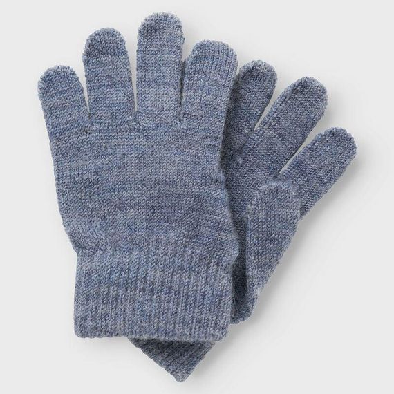 Дитячі демісезонні в'язані рукавички для хлопчиків Name It One Size 2-6р Сірі (25091723) | Зображення 1