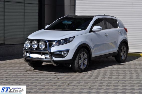 Кенгурятник WT018 (нерж.) для Kia Sportage 2010-2015 рр | Зображення 2
