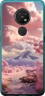 Чохол на Nokia 7.2 Рожеві хмари з пластику FCh_006689