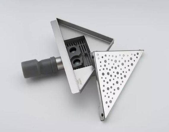 Кутовий трап для душу Gappo нержавіюча сталь, 200x200 мм G82020-1 | Зображення 4