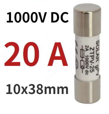 20А Запобіжник DC (є 6А / 8А / 10А / 15А / 25А / 30А) 1000V Solar Fuse PV для захисту сонячної системи LEADER