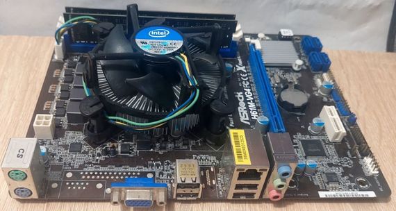 Комплект: Материнская плата ASRock H61M-VG4 / LGA1155 / Intel Core i5-3470 (4 ядра по 3.2 - 3.6 GHz) / 16 GB DDR3 / Intel HD Graphics 2500 + Кулер б/у | Зображення 2
