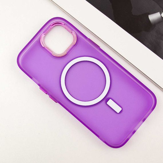 Чохол TPU+PC Lily with MagSafe для Apple iPhone 15 (6.1") Purple | Зображення 3