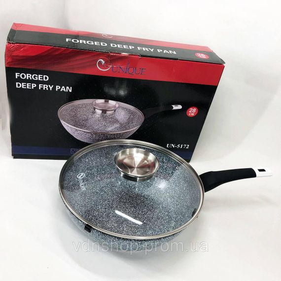 Сковорода с алюминиевым слоем, Сковорода для индукционного приготовления качественная гриль CU-21 | Зображення 7