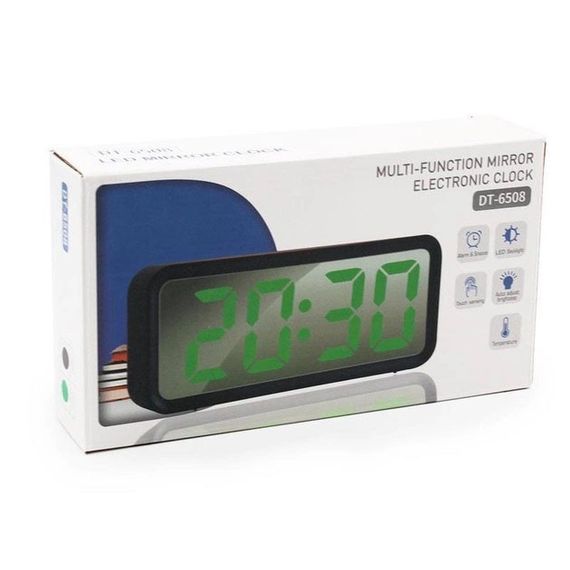 Настільний електронний годинник цифра DT-6508, Настільний годинник з термометром і вологоміром JH-91 | Зображення 2