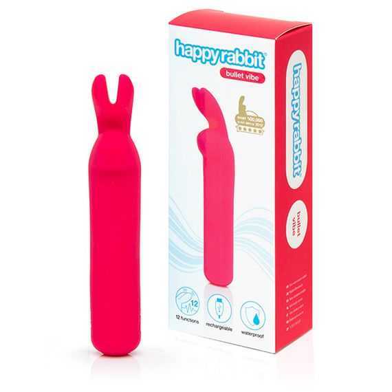 Мини вибратор Happy Rabbit Rechargeable Bullet Pink Sex Aura | Зображення 3