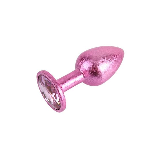 Анальна пробка рожева поталь CHISA MATRIX MONT з рожевим каменем, розмір S sexstyle | Зображення 1