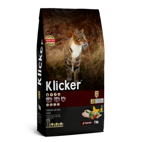 Сухий корм Klicker Холістик беззерновий для стерилізованих котів з КУРКОЮ 1кг.