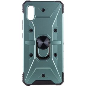 Ударостійкий чохол Pathfinder Ring для Xiaomi Redmi 9A TPU+PC, Кольцо-держатель, Зеленый / Green