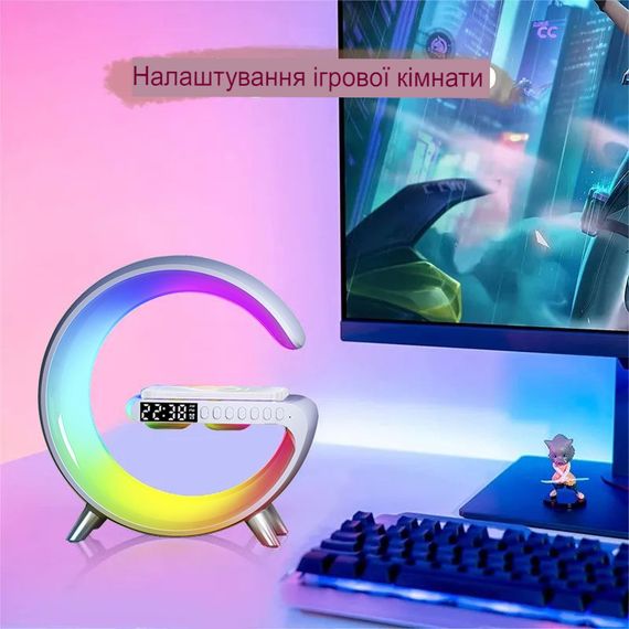 Настольная лампа c колонна RGB-подсветкой Bluetooth L39 (44588-_276) | Зображення 6