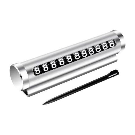 Парковочная табличка с номером телефона в машину Temporary Parking Card Серая