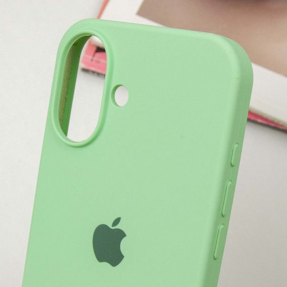 Чохол Silicone Case Full Protective (AA) для Apple iPhone 16 (6.1") Зелений / Pistachio | Зображення 5