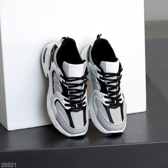 Повсякденні модельні сірі зимові кросівки доступна ціна | Зображення 5