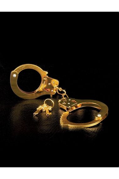 Наручники с ключиком и предохранительным рычагом Pipedream Fetish Fantasy Gold золотистого цвета sexstyle | Зображення 2