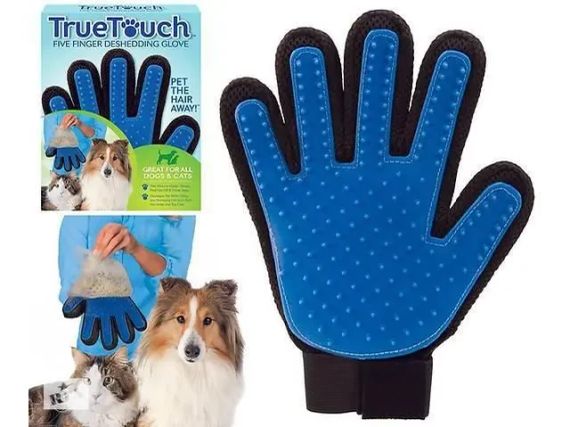 Перчатка для вычесывания шерсти с домашних животных True Touch Перчатки для чистки животных | Зображення 2