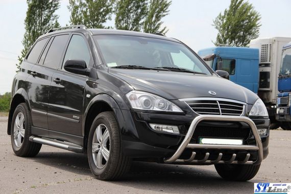 Кенгурятник WT003 (нерж) для SsangYong Action 2006-2024 гг | Зображення 1