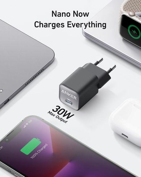 Мережевий зарядний пристрій Anker PowerPort 511 Nano III - 30W USB-C White | Зображення 1