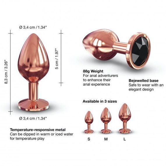 Металева анальна пробка із прикрасою у вигляді кристалу Dorcel - Diamond Plug M Sex Aura | Зображення 3