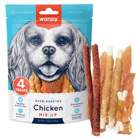 Ласощі для собак з куркою Wanpy Chicken Mix Up, 150 гр