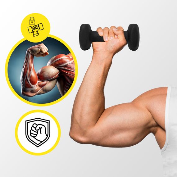 Гантелі вінілові Cornix Square 2 x 2 кг XR-0407 Black | Зображення 6