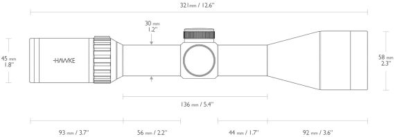 Приціл оптичний Hawke Vantage 30 WA 2,5-10х50 сітка L4A Dot з підсвічуванням | Зображення 2