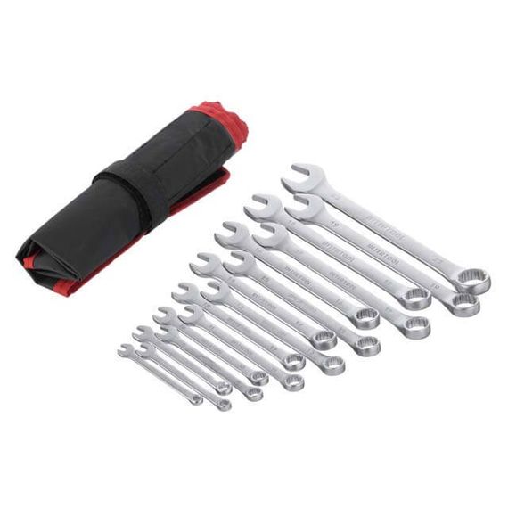 Набір ключів комбінованих 15 од., 6-19, 22 мм, Cr-V, чохол INTERTOOL HT-1204 | Зображення 1