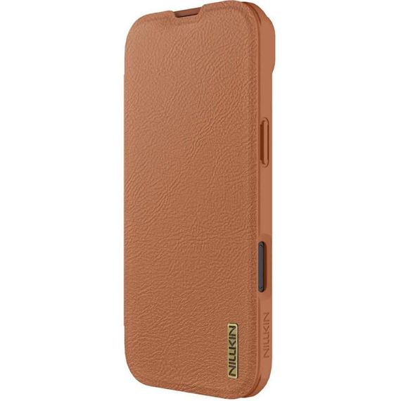 Шкіряний чохол-книжка Nillkin Qin Pro Camshield для Apple iPhone 17 Air (6.5") Brown | Зображення 1