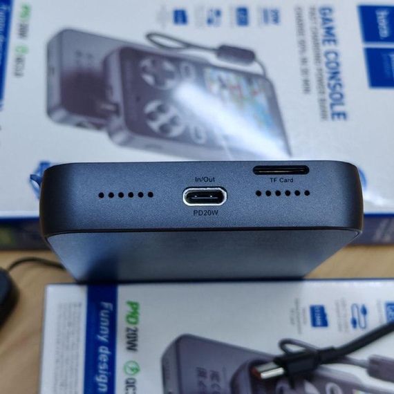 Павербанк Hoco Q47 Shine 10000 mAh, зовнішній акумулятор з LED‑дисплеєм, MagSafe‑сумісний, Type‑C, чорний | Зображення 3