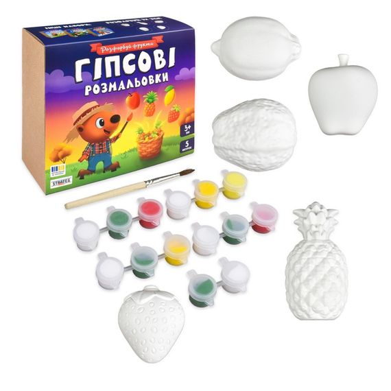 Набір для творчості Гіпсові розмальовки "Розфарбуй фрукти" 30989 | Зображення 2