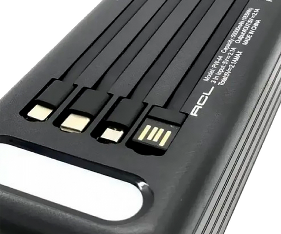 Універсальна мобільна батарея (УМБ) повербанк Torima TRM-1050 50000 mAh з ліхтариком чорна (TRM-1050_2350) | Зображення 3