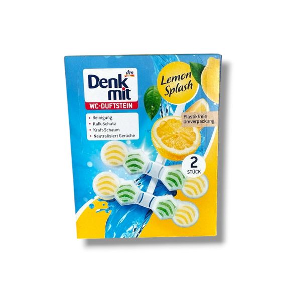 DenkMit Туалетний блок ароматизатор WC Duftstein Lemon splesh підвіска 2шт