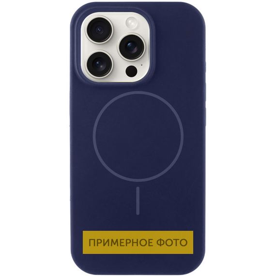 Чохол Silicone Case Full Protective (AA) NO LOGO with MagSafe для Apple iPhone 16 (6.1") Темно-синій / Midnight blue