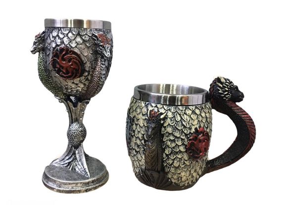 Подарунковий набір Чашка Келих 3D Гра Престолів Game Of Thrones Fire and Blood Будинок Таргарієн | Зображення 1