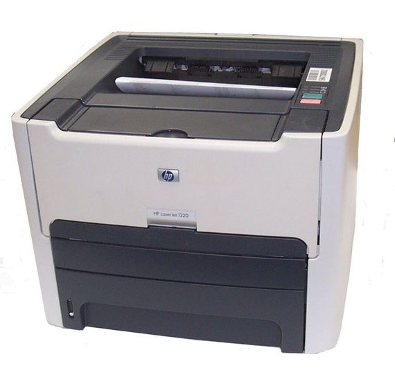 Принтер HP LaserJet 1320 / Лазерная монохромная печать / 1200 x 1200 dpi / A4 / 21 стр/мин / USB 2.0, Ethernet / Дуплекс б/у