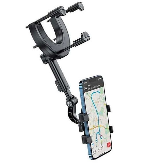 Автодержатель на зеркало заднего вида Borofone BH87 Windriver Black | Зображення 3