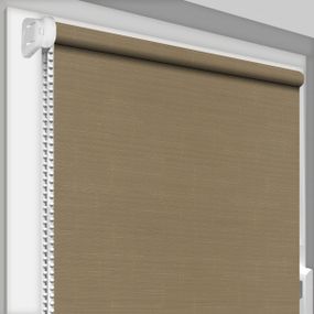 Рулонная штора Rolets Лён 1-881-875 87.5x170 см открытого типа Темно-бежевая