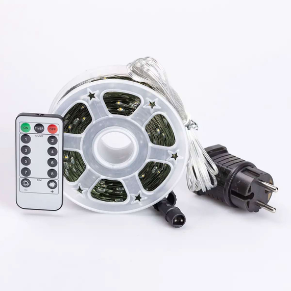 Новорічна гірлянда кімнатна Роса з пультом 200 м 2000 LED зелений провід Жовте сяйво 2000L200MGY | Зображення 9