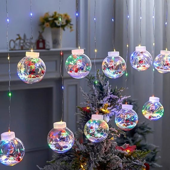 Xmas гірлянда мікс 4 види 200L M-1 Copper curtain ball lamp Мультикольорова 3M*1.5M (47683-7557_248) | Зображення 6