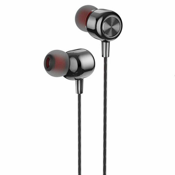 Навушники HOCO M87 String wired earphones with with microphone Gloomy Black | Зображення 1